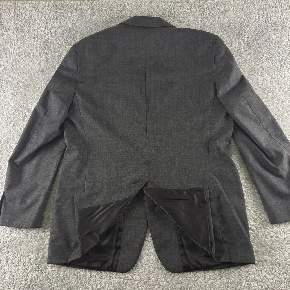 Lauren‎ Ralph Lauren Mens Wool Suit Jacket Blazer Charcoal Gray 44L 2-Button
